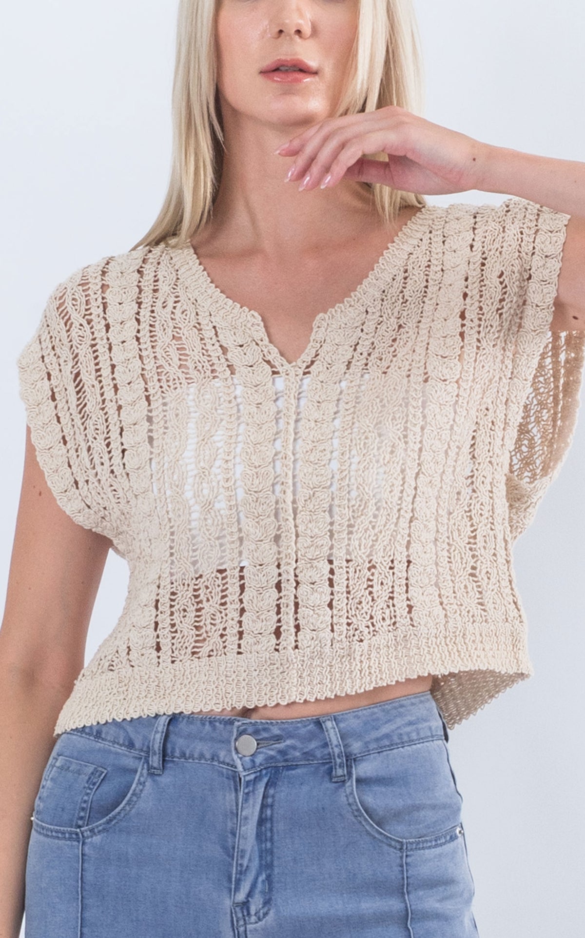 Crochet Knit Crop Top