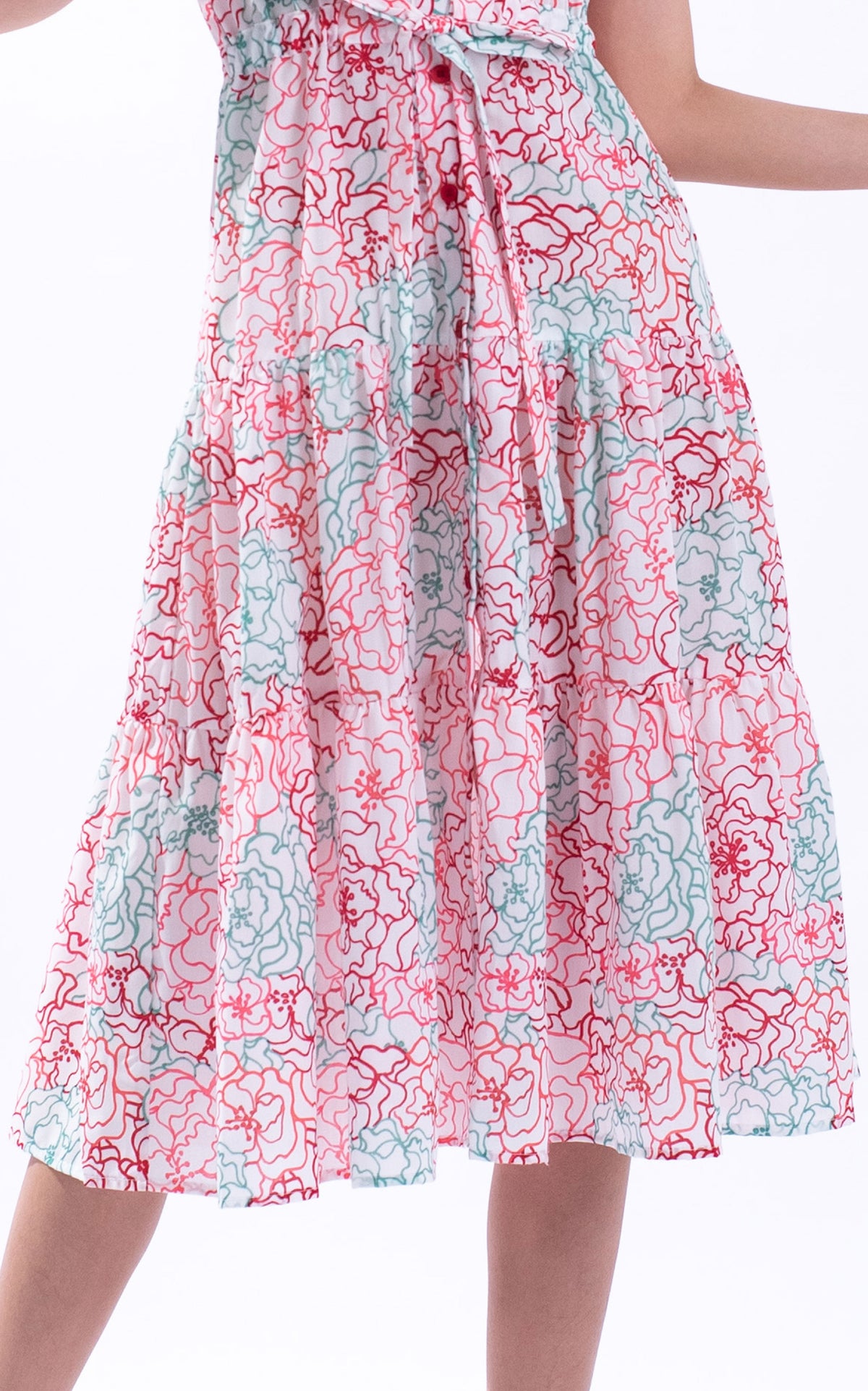 Peony Cotton Tiered Dress