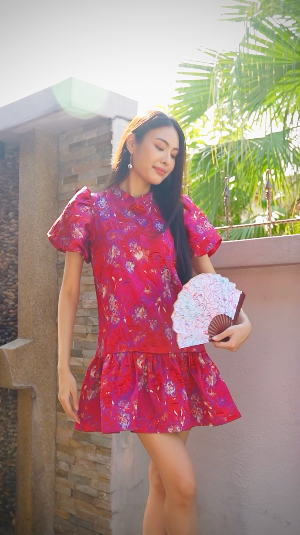 Oriental Jacquard Dress