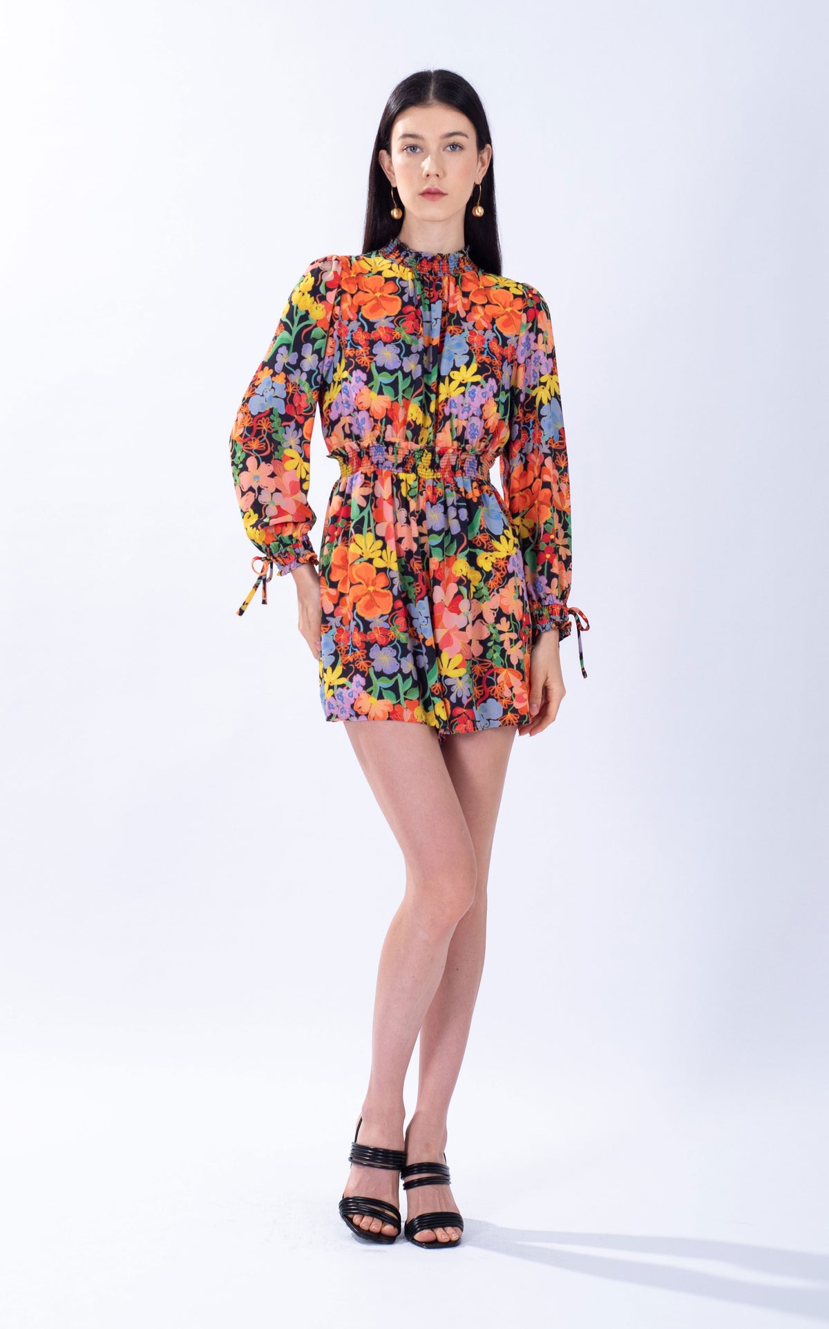 Spring Floral Chiffon Playsuit