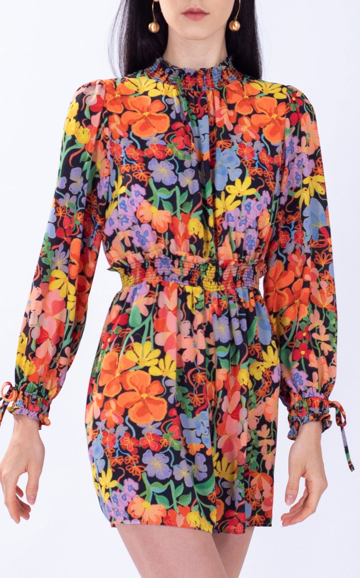 Spring Floral Chiffon Playsuit