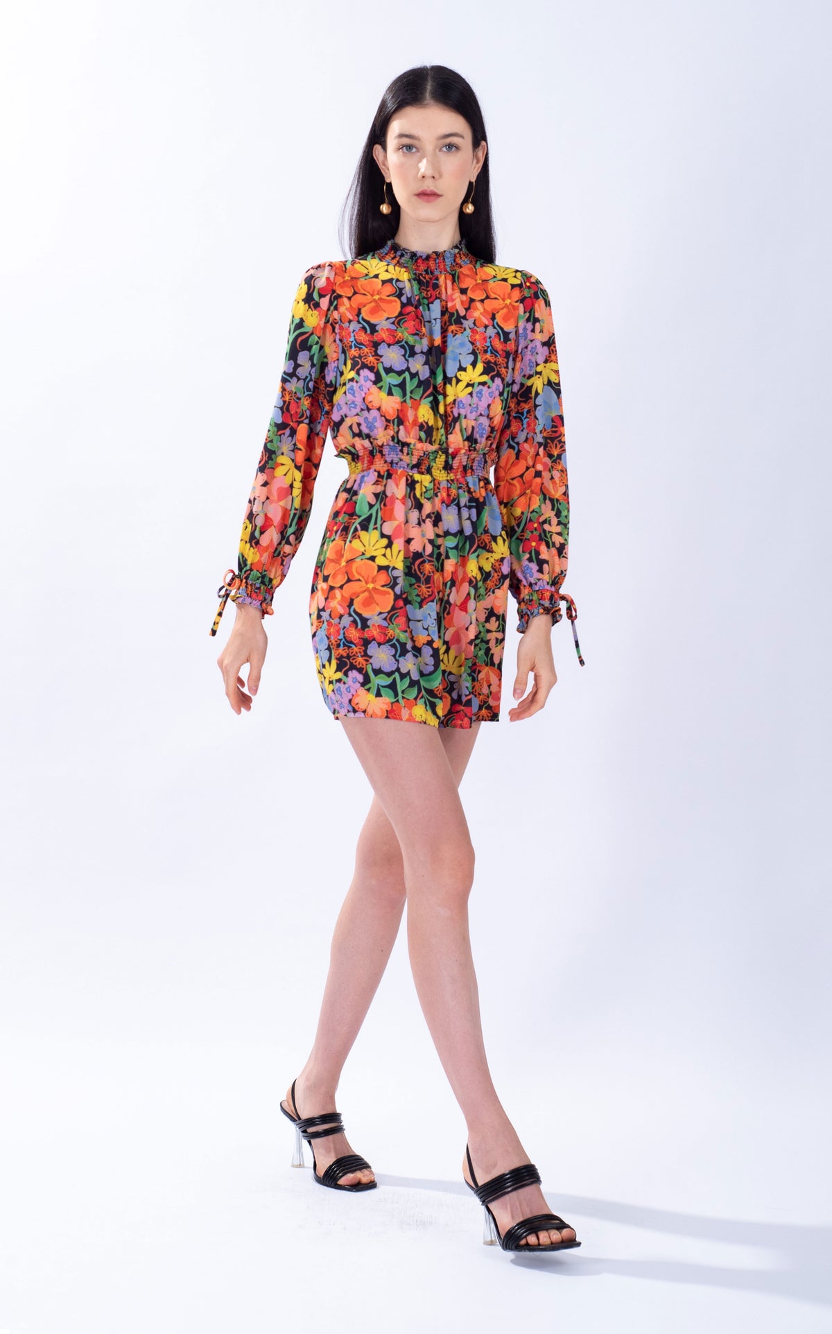 Spring Floral Chiffon Playsuit