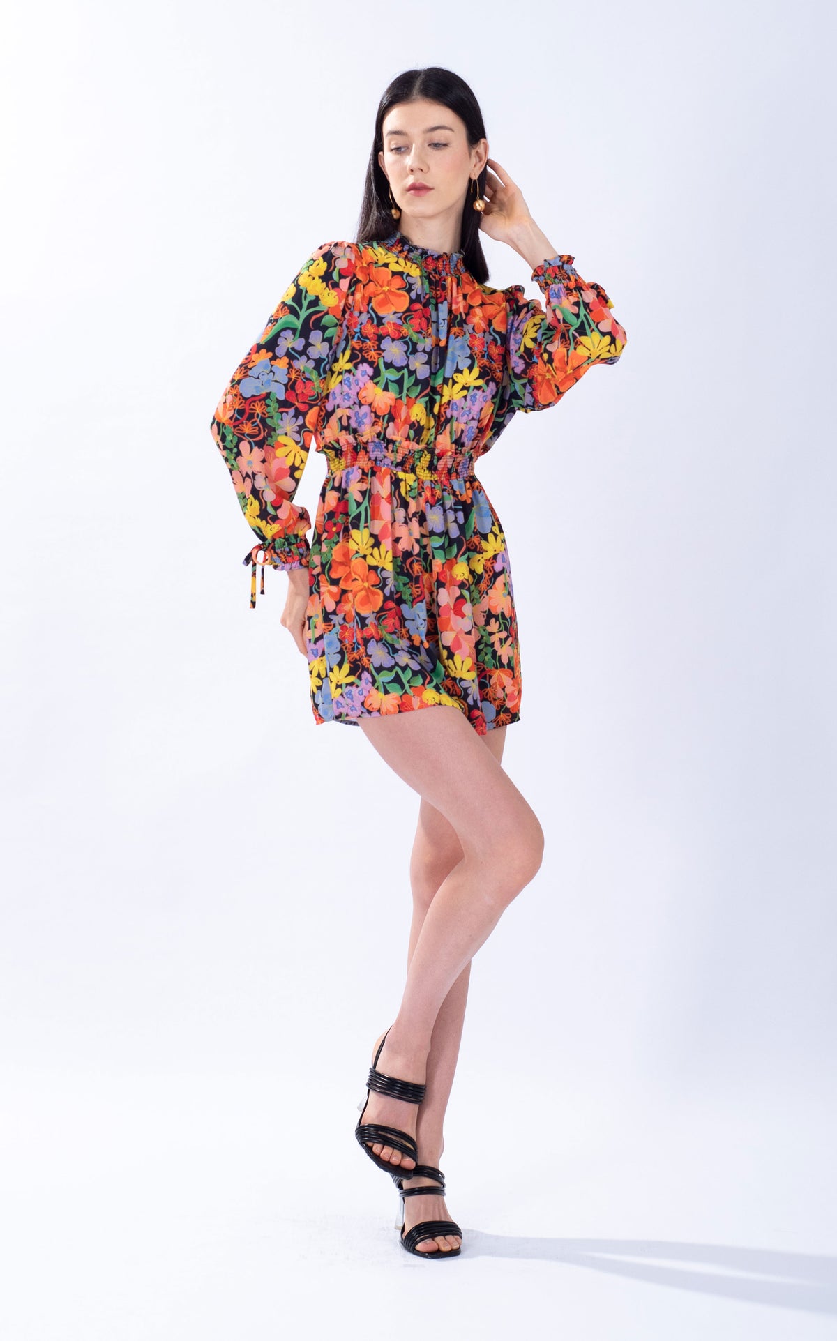 Spring Floral Chiffon Playsuit