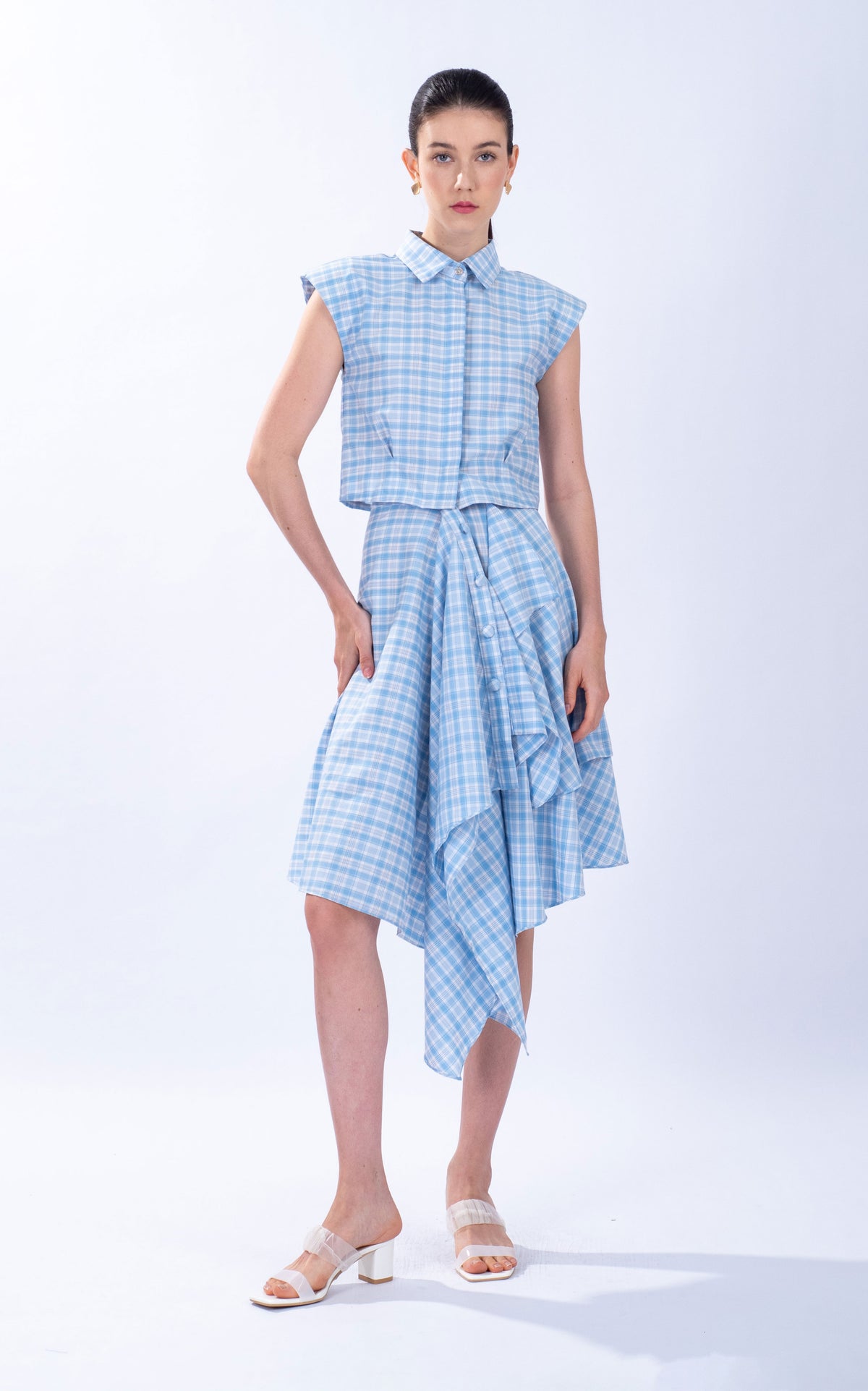 Checked Cotton Crop Shirt