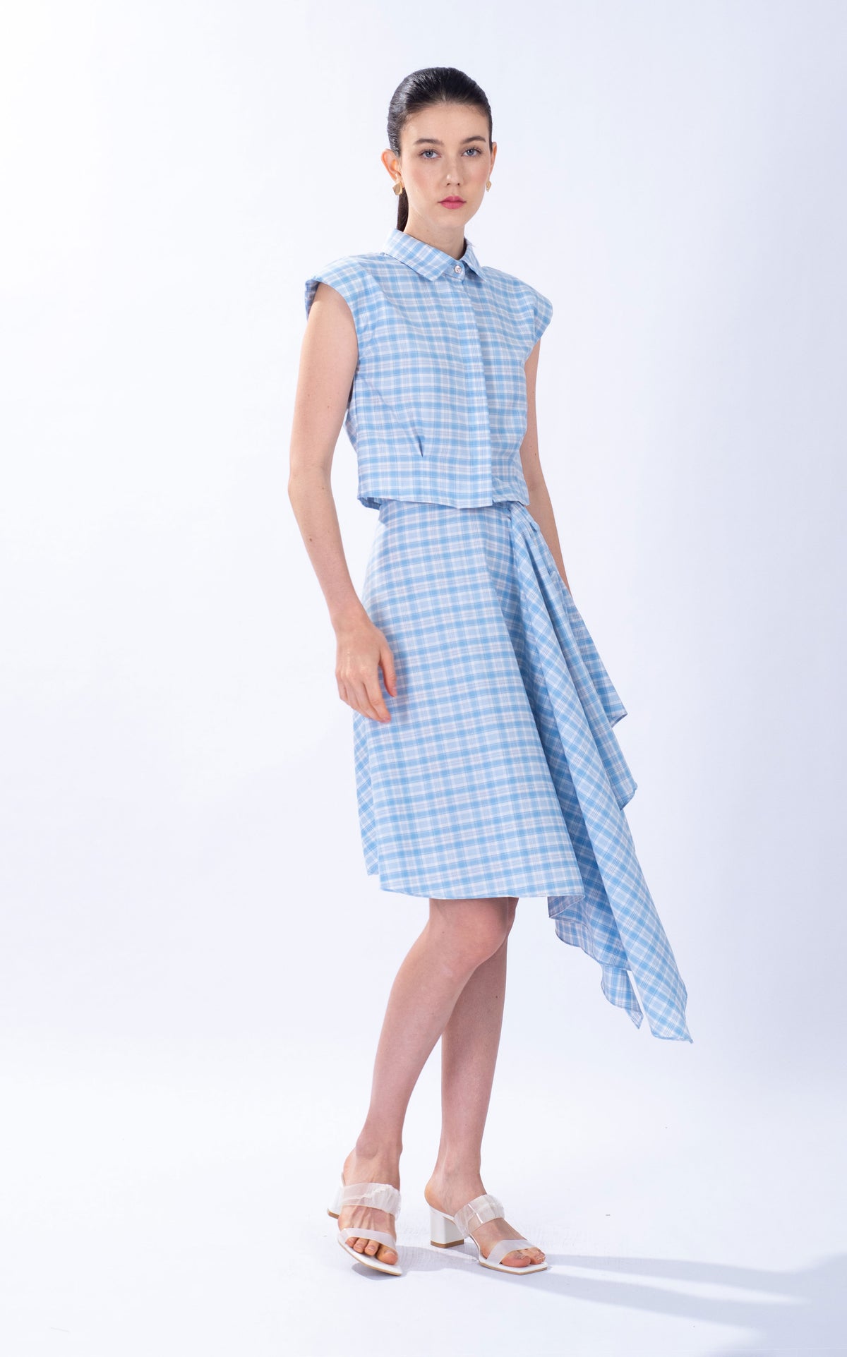 Checked Cotton Crop Shirt