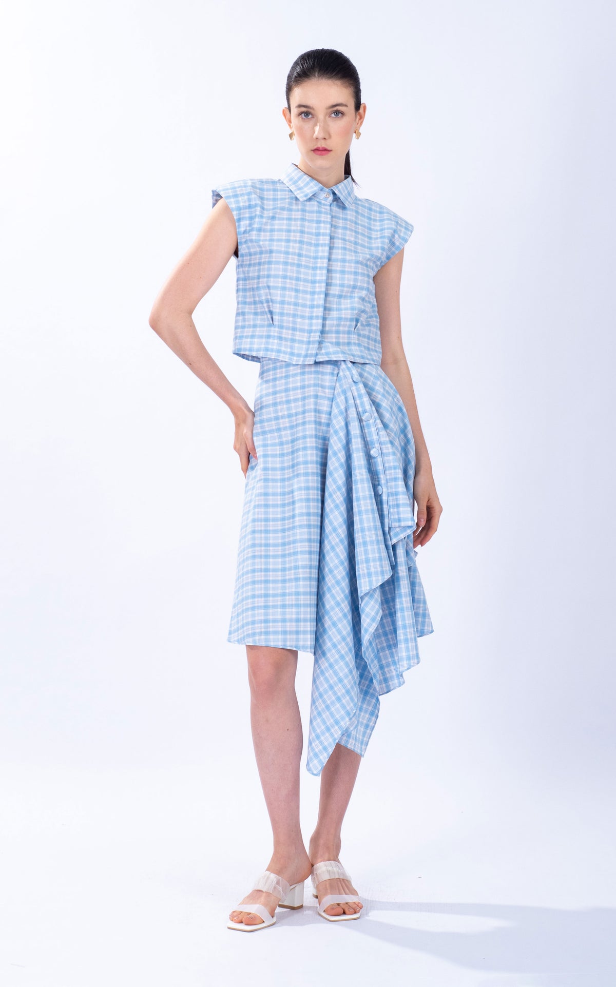 Checked Cotton Crop Shirt