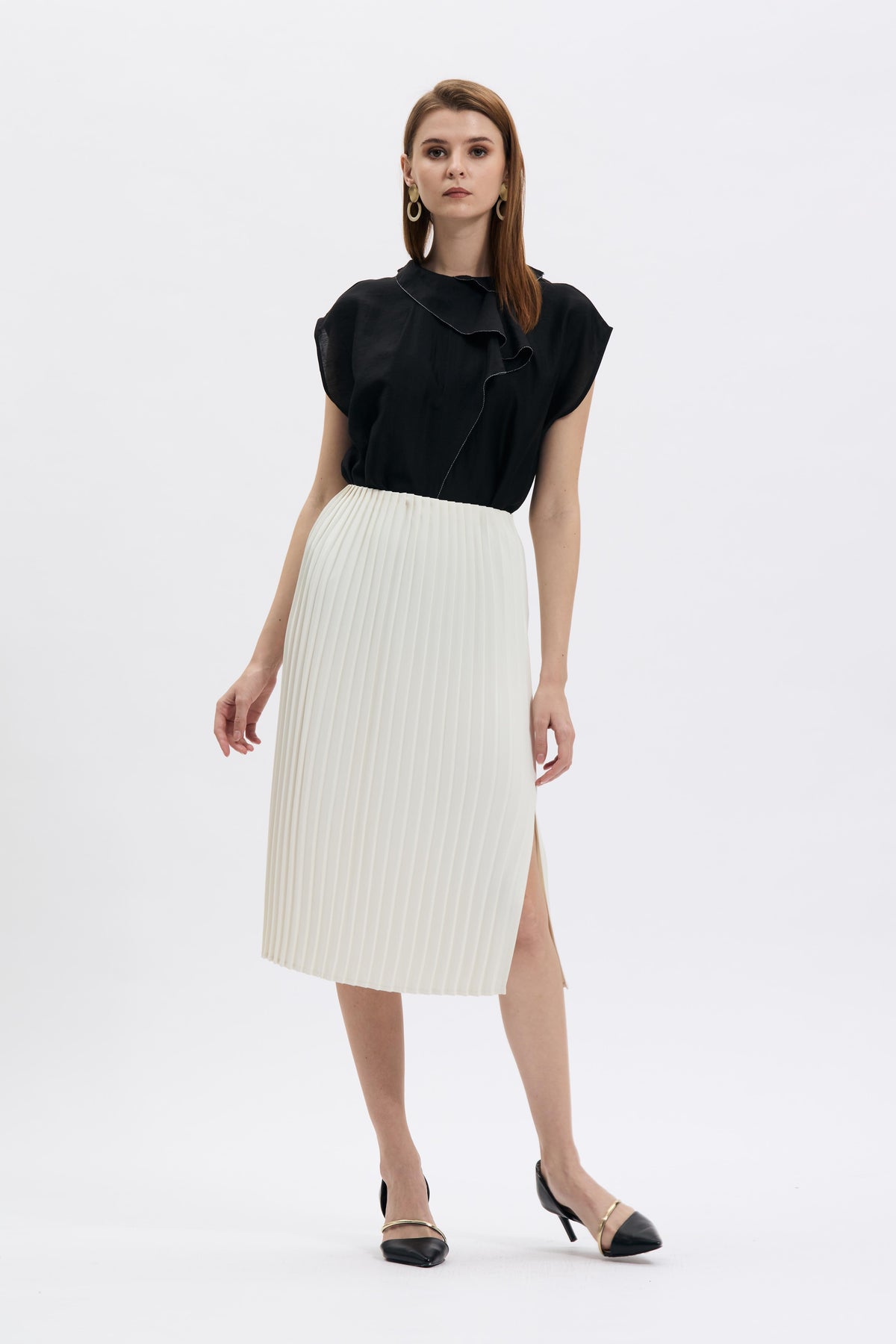 Frills Neckline Blouse