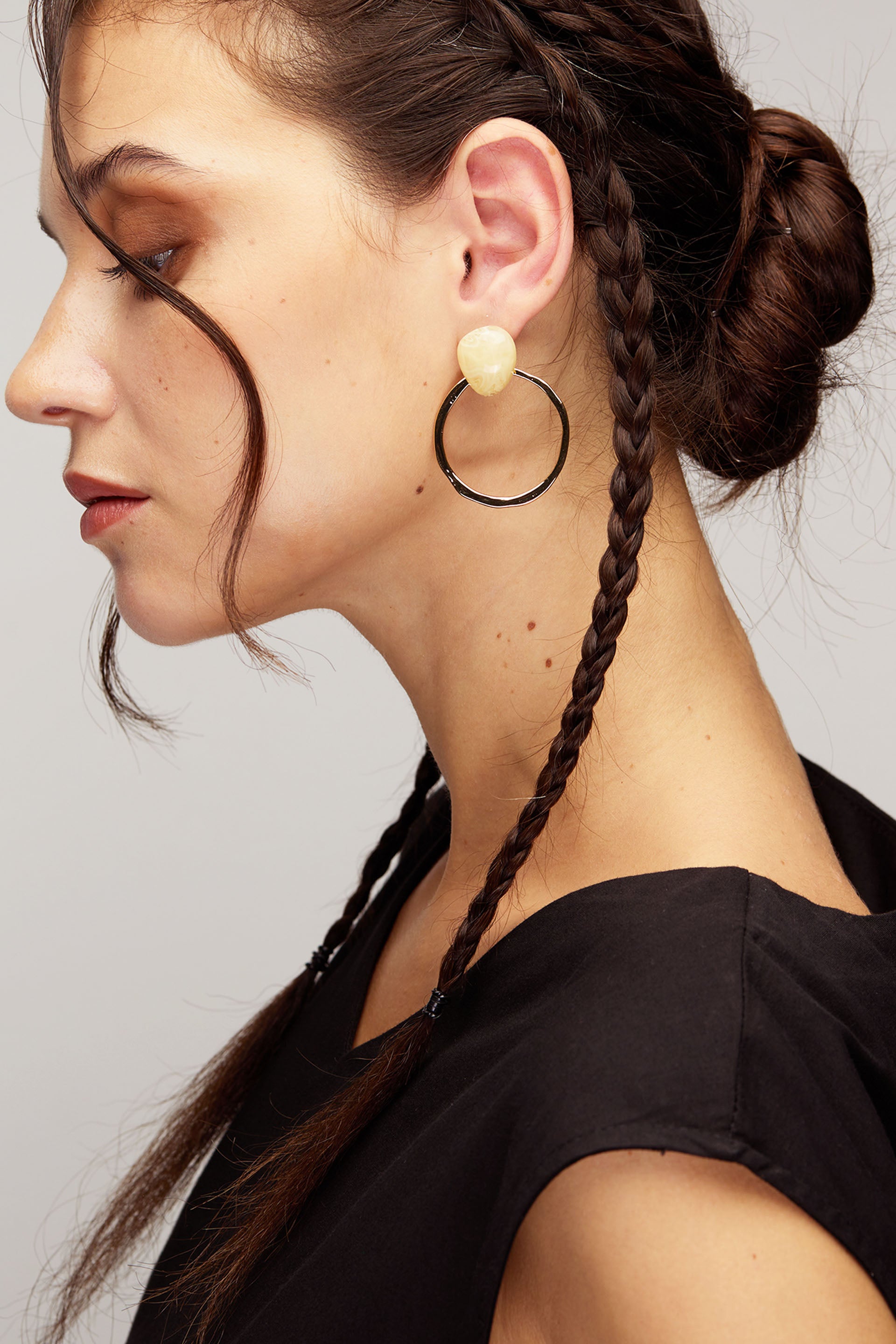 Acrylic Round Triangle Earrings