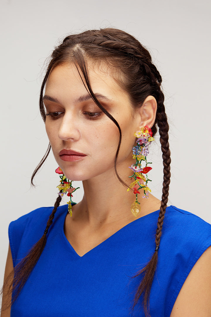 Multicolour Beaded Earrings