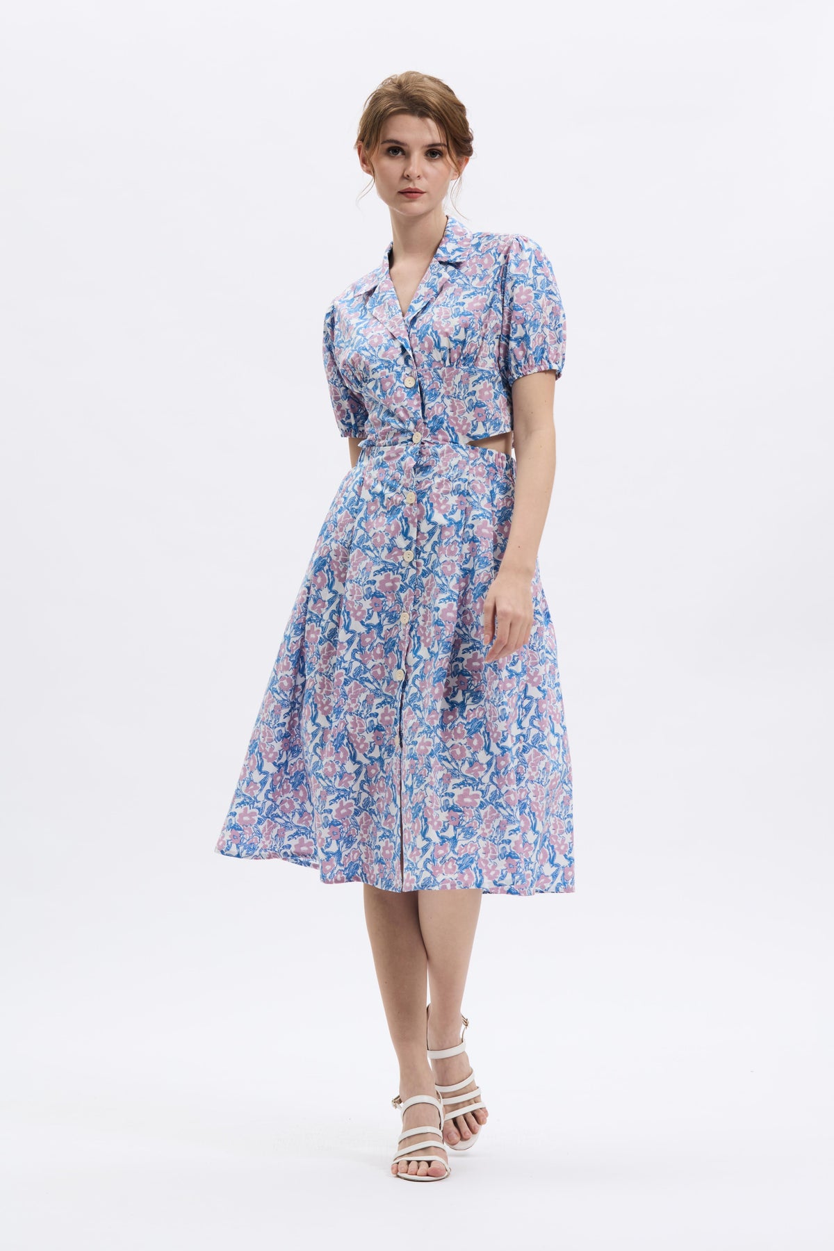 Floral Peekaboo Midi Dress